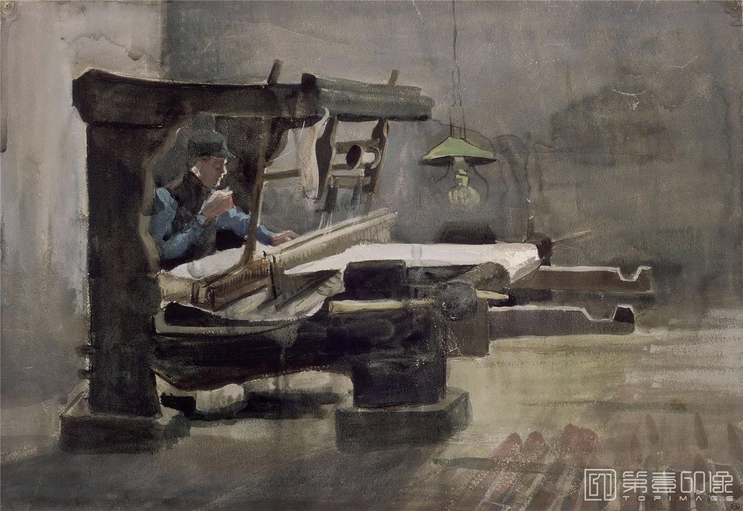 油画-文森特·威廉·梵高 Vincent Willem van Gogh-Weaver 35-598